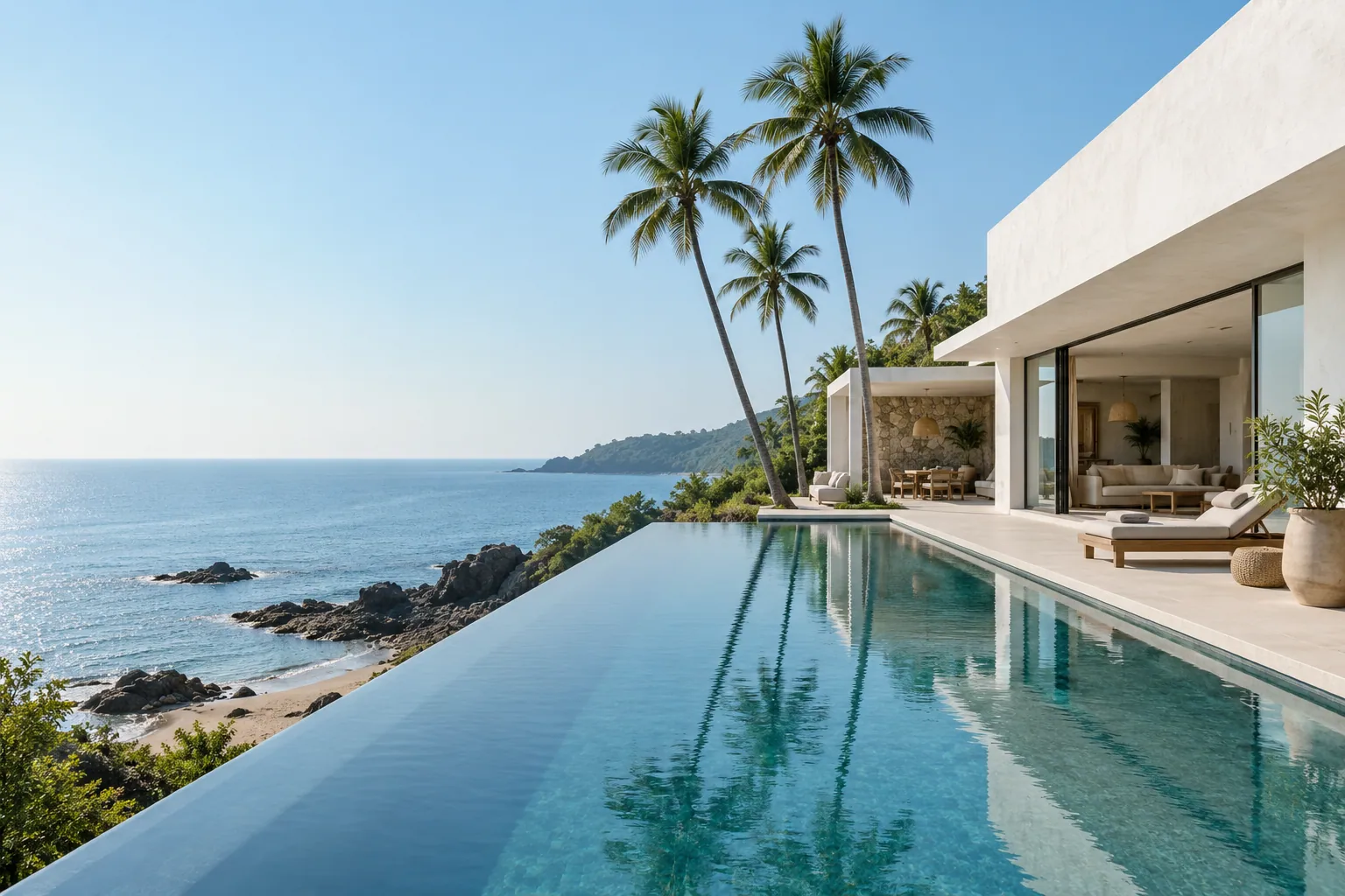 Coastal villa above the Gokarna shore in Saaya's hero